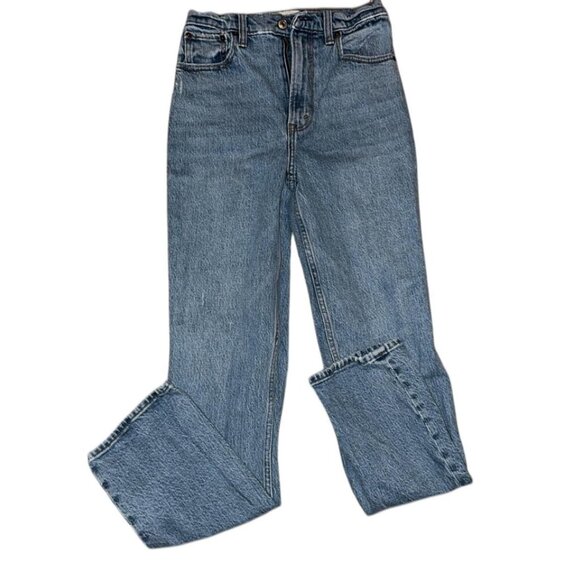 Abercrombie and Fitch the 90s straight ultra high-rise denim jeans - Picture 1 of 2